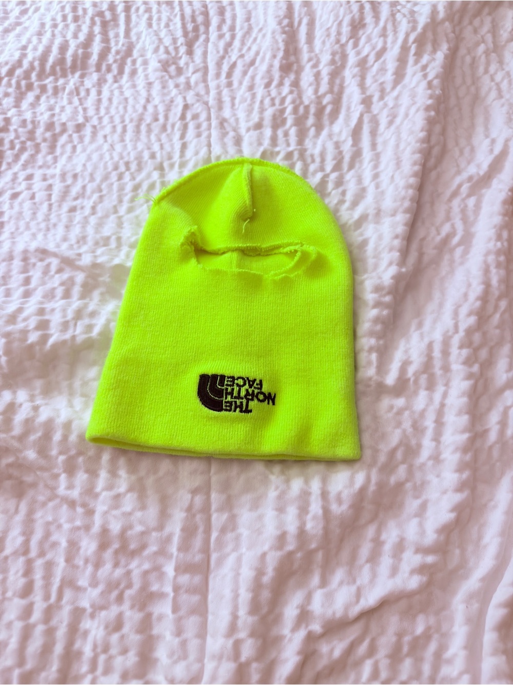 Skimask balaclava North Face NeonYellow Beanie - High-Visibility Knit Hat